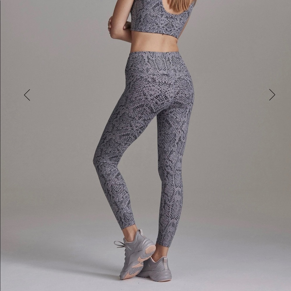 Varley Century Legging High Rise 7/8, Silver Screen Snake, S